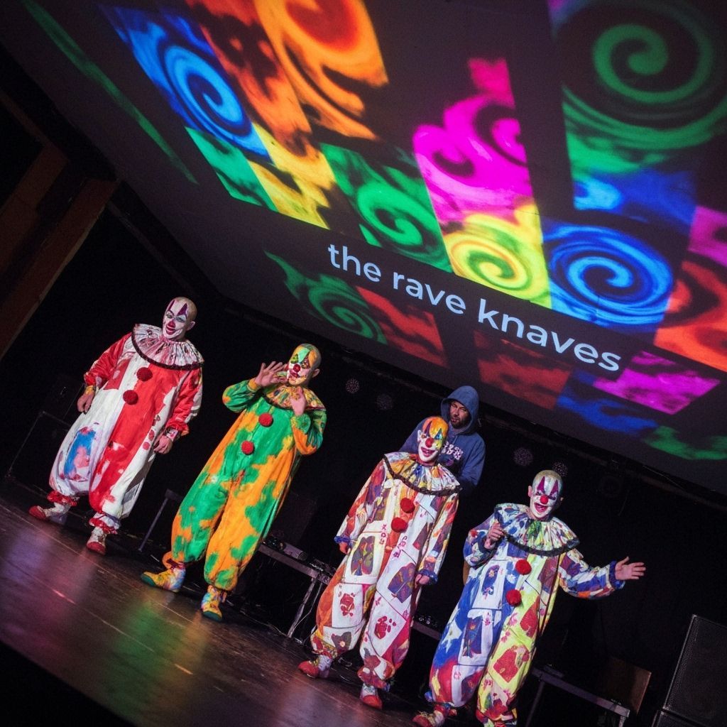 Psychedelic Clowns and DJ Lightshow