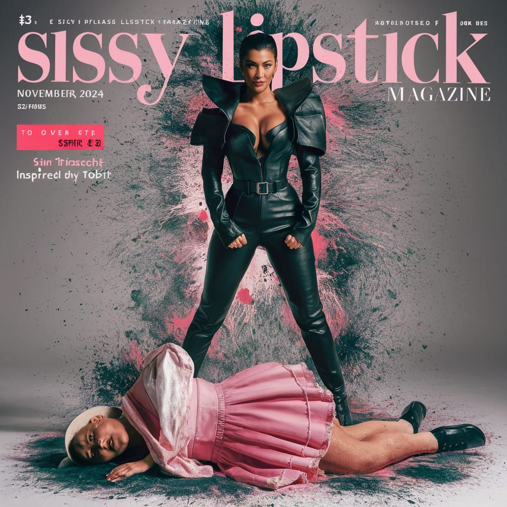 Magazine Cover: Kim Kardashian in Leather Ensemble