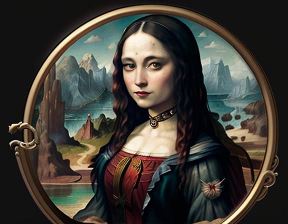 Harley Quinn as Mona Lisa, Beatrix Potter Style