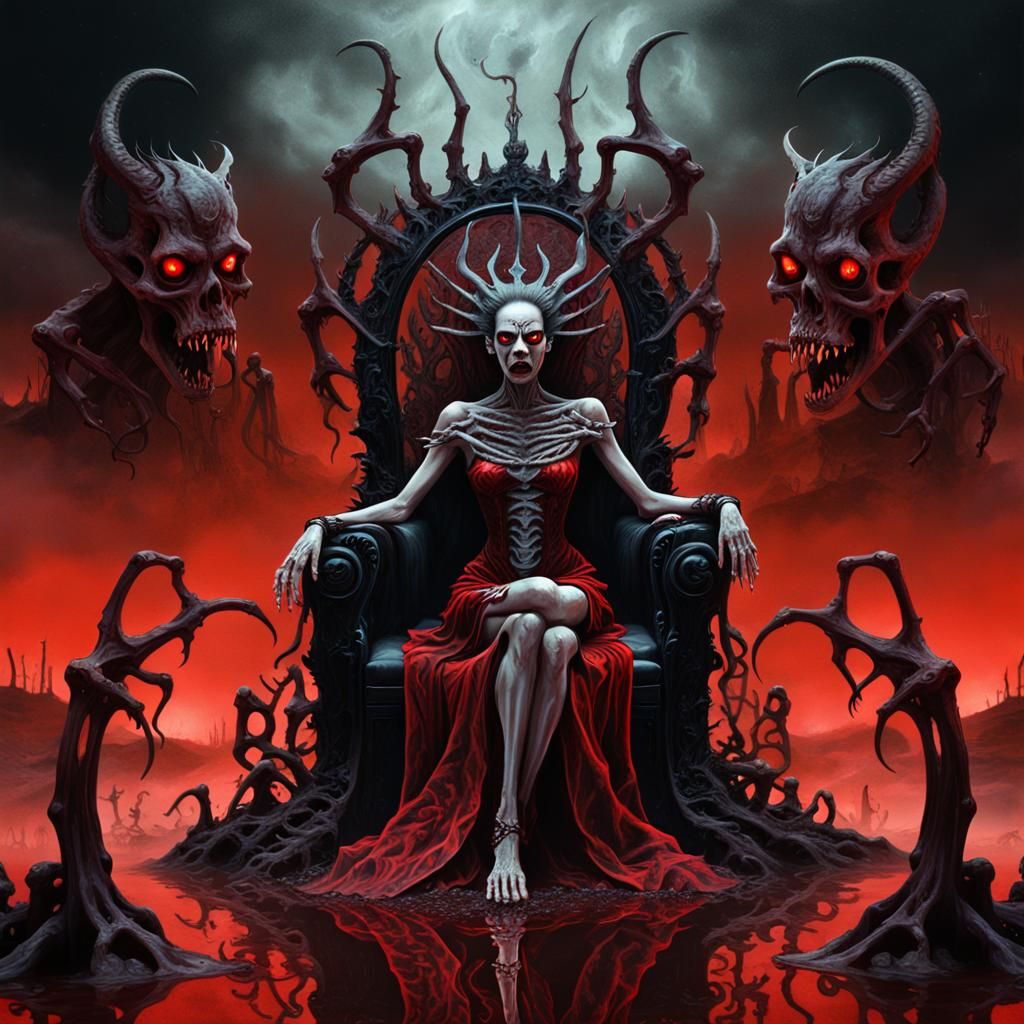 demon queen on throne