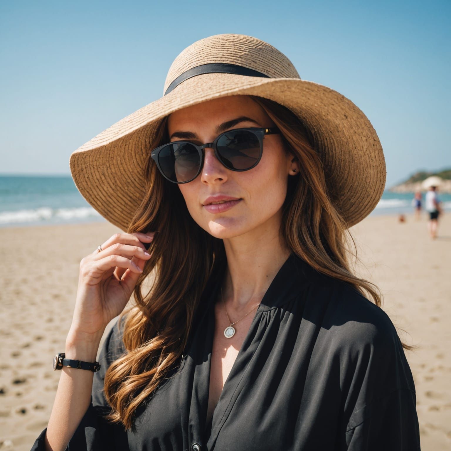 Raisin with Sunglasses on the Beach
