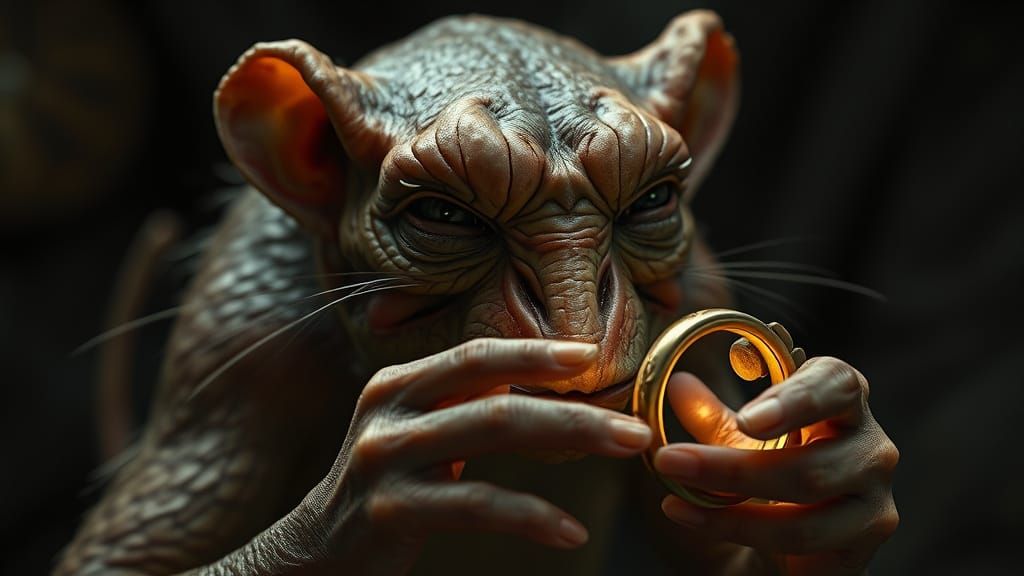 Gollum's Precious in Vivid, High-Resolution Detail