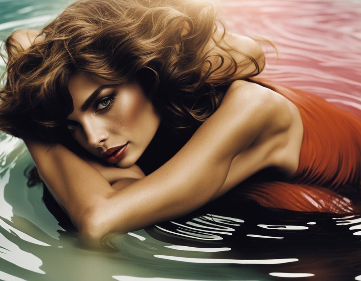 Dreamlike Portrait of a Captivating Woman in Soft Focus