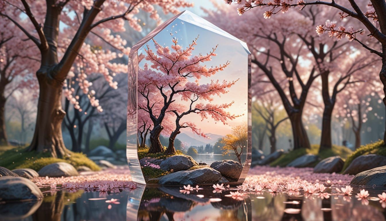 Sakura-Inspired Watercolor Masterpiece: Cherry Blossoms and ...