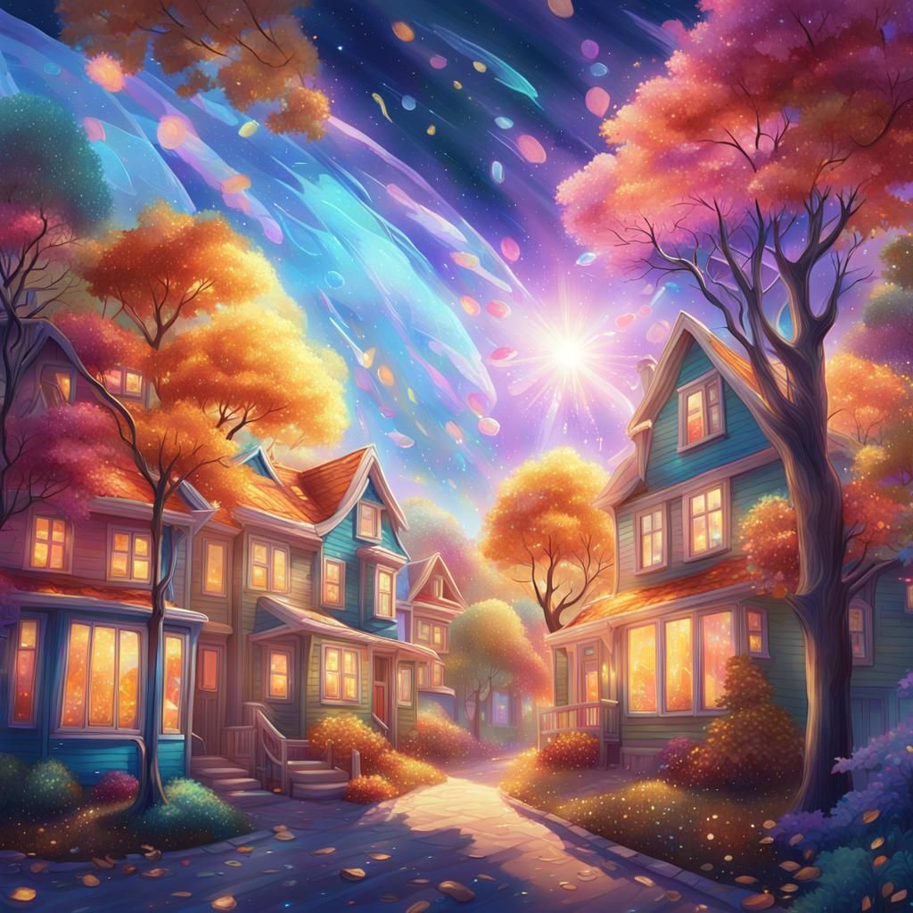 Holographic Astral Neighborhood in Dreamlike Mixed Media