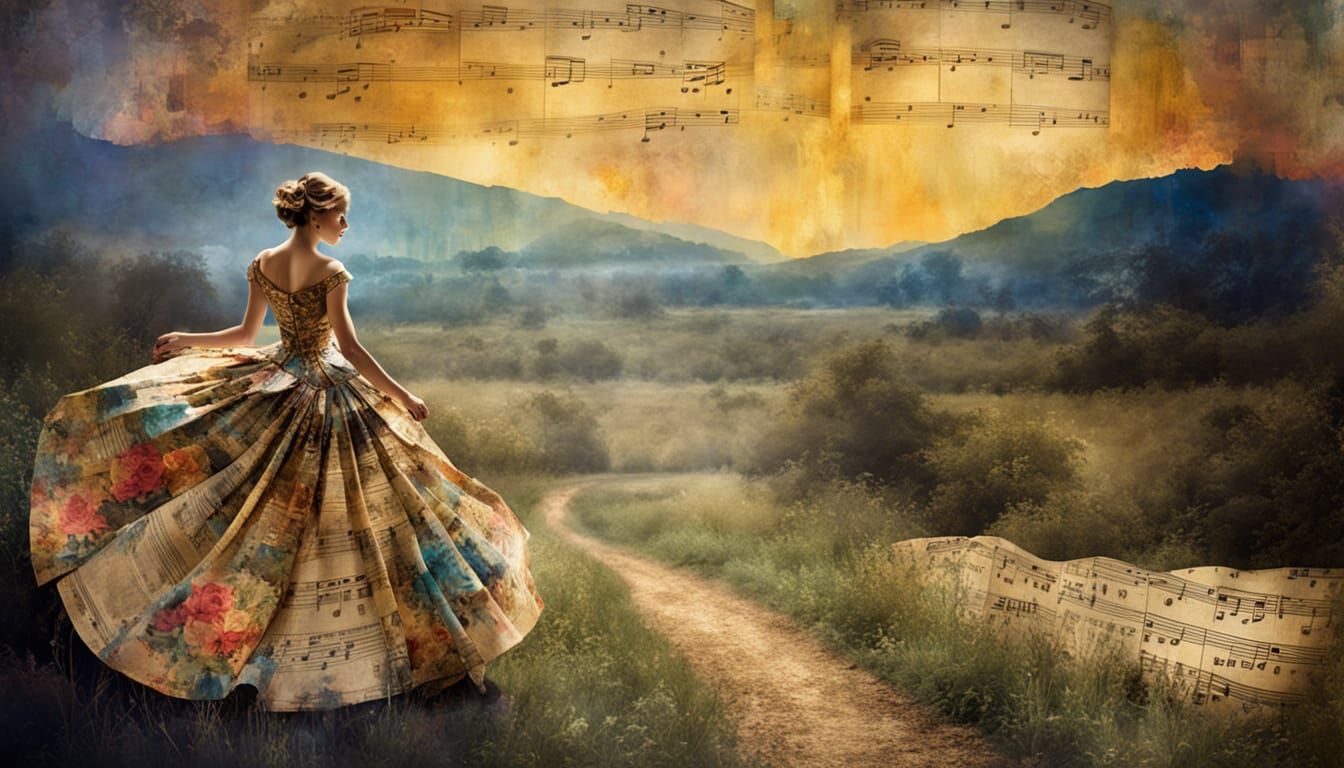 Ethereal Songstress in Vintage Splendor