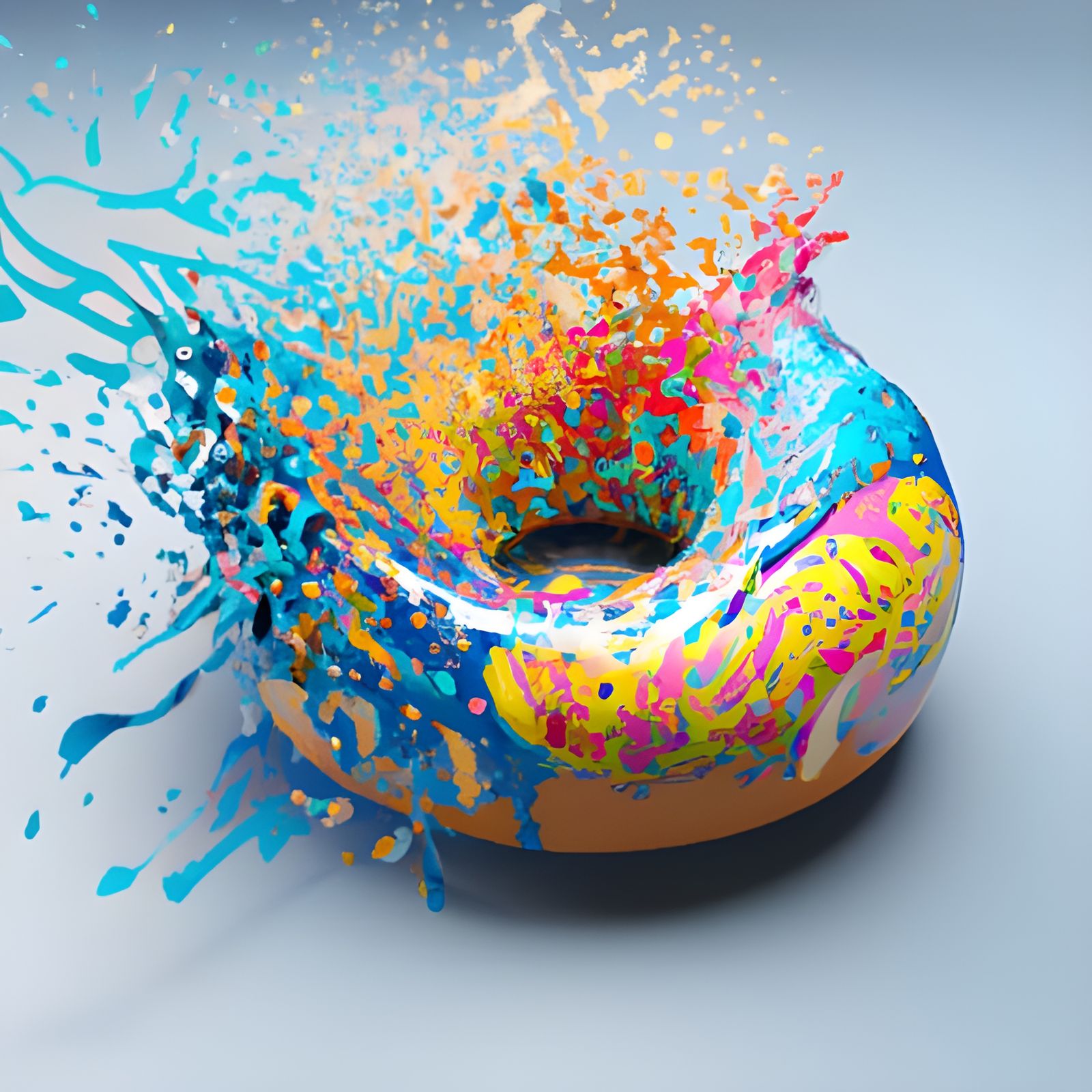 Exploding donut
