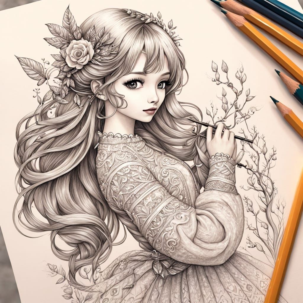 delicate threads of a pencil drawn an enchanted life.