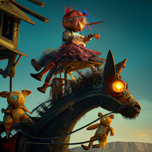 Broken Dolls on Spider Horses: Fantasy Concept Art