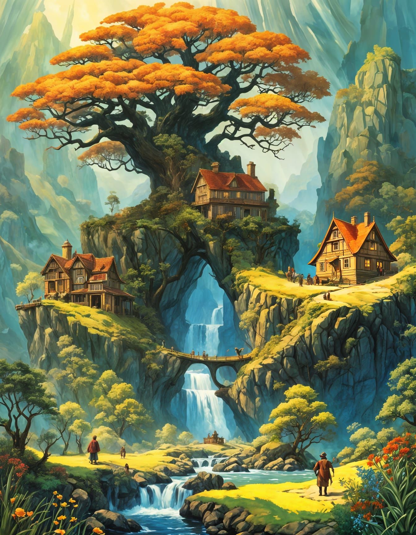 Fantasy Landscape Art Inspired by Masters
