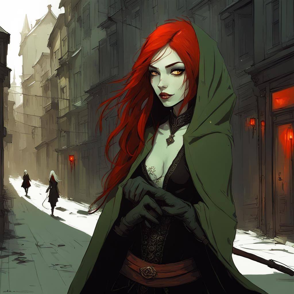 Detailed Portrait of a Drow Rogue