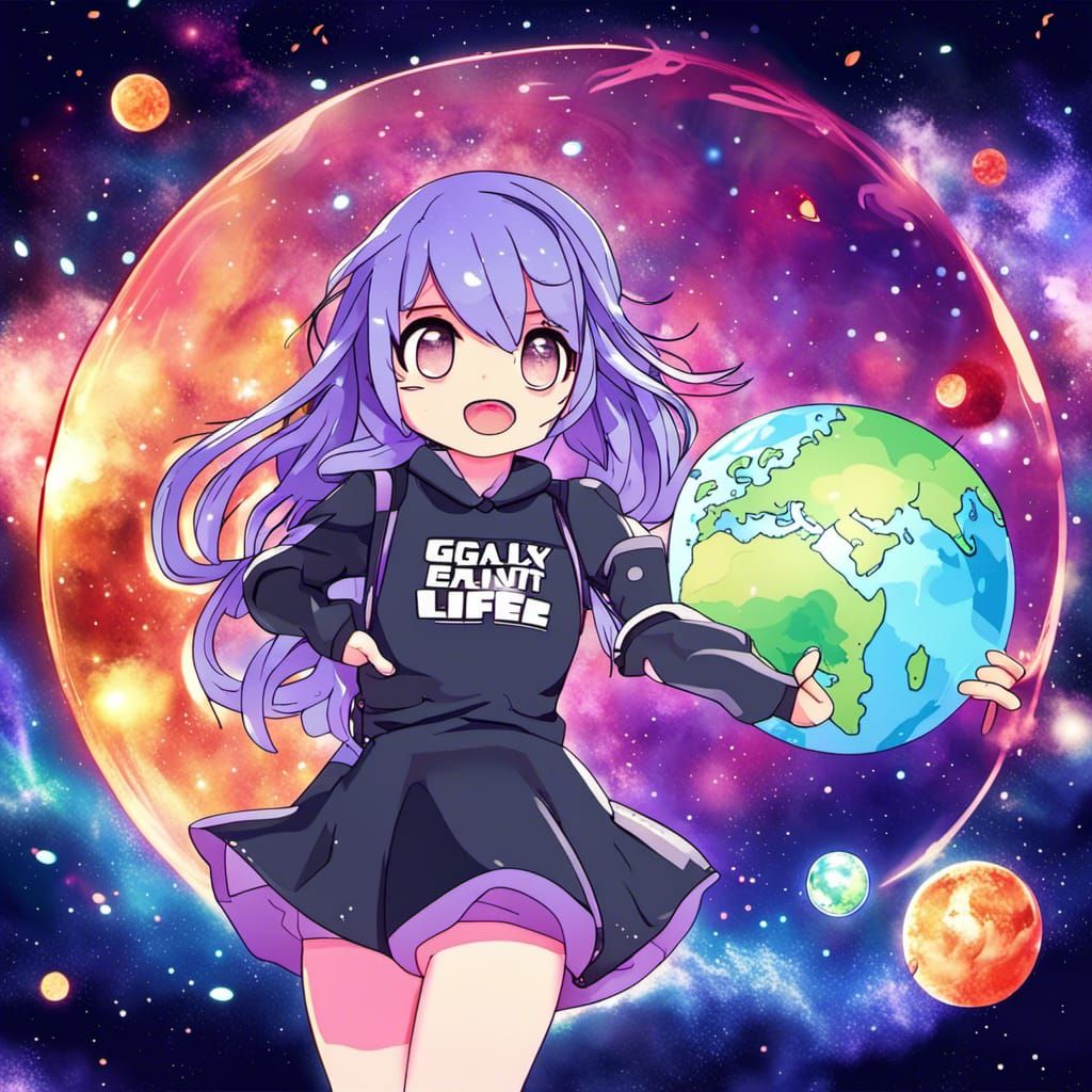 Girl Destroys Earth in Gacha Life Style