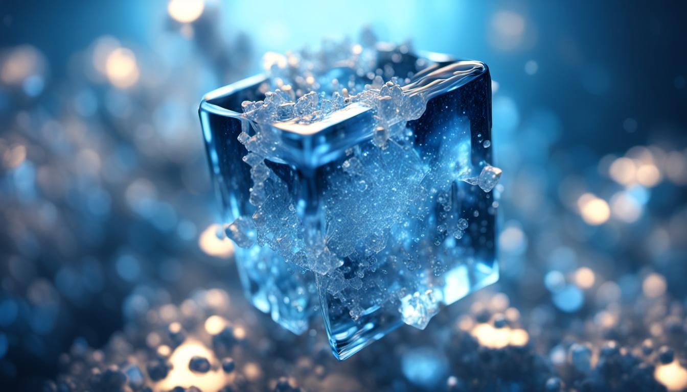 Translucent Ice Shape in Quantum Computer Simulation