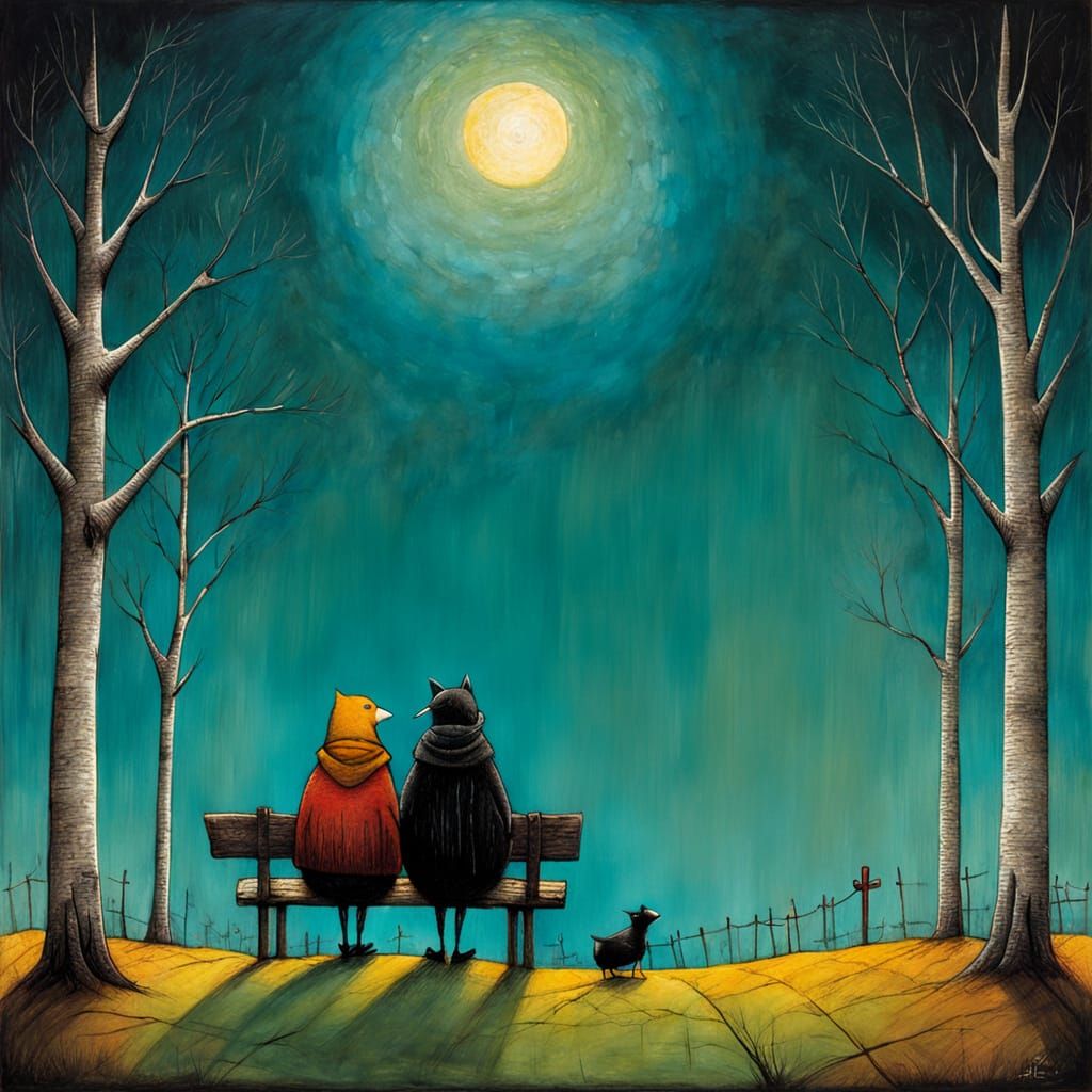 Surreal Landscape Depicted in Impasto Style