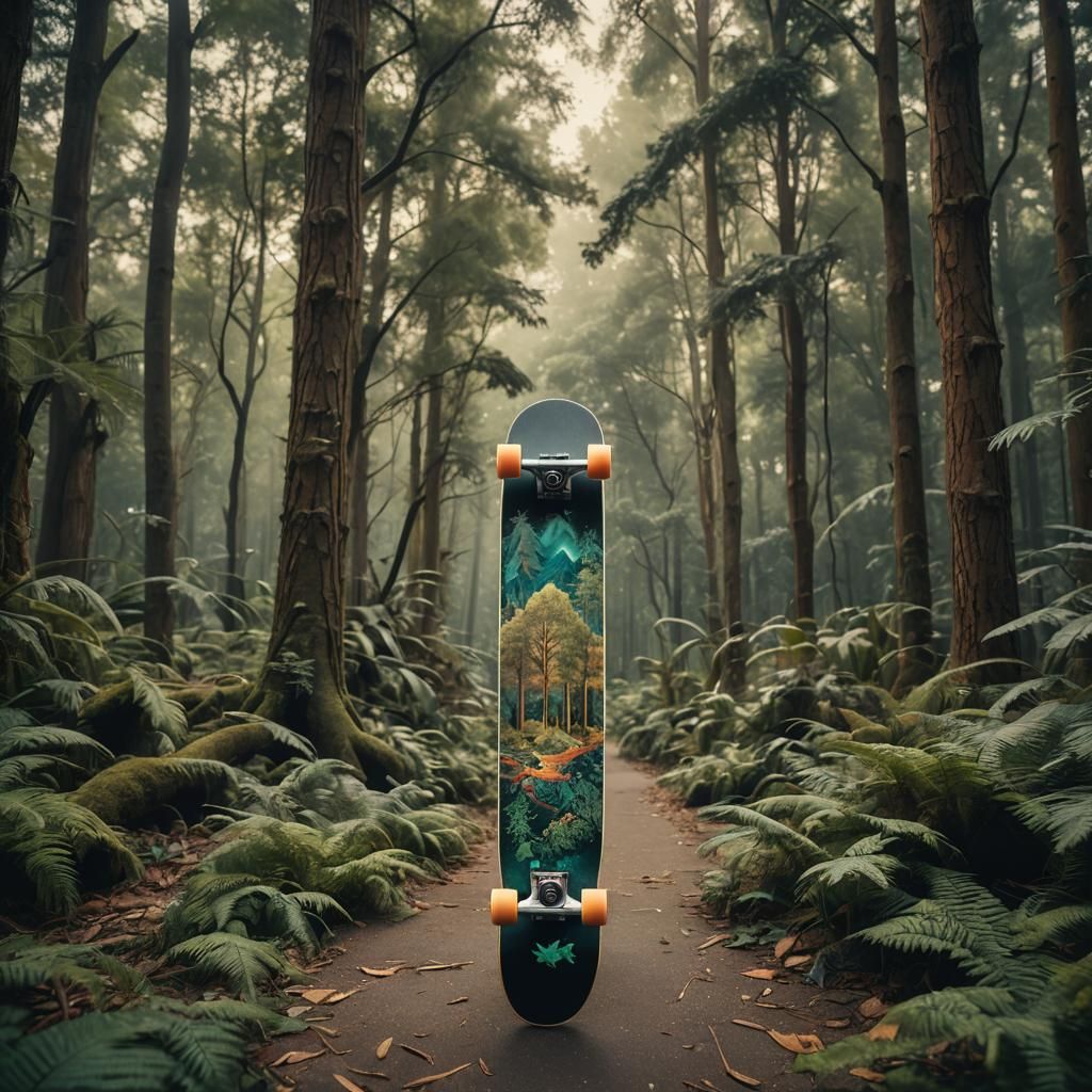 Forest skateboard design