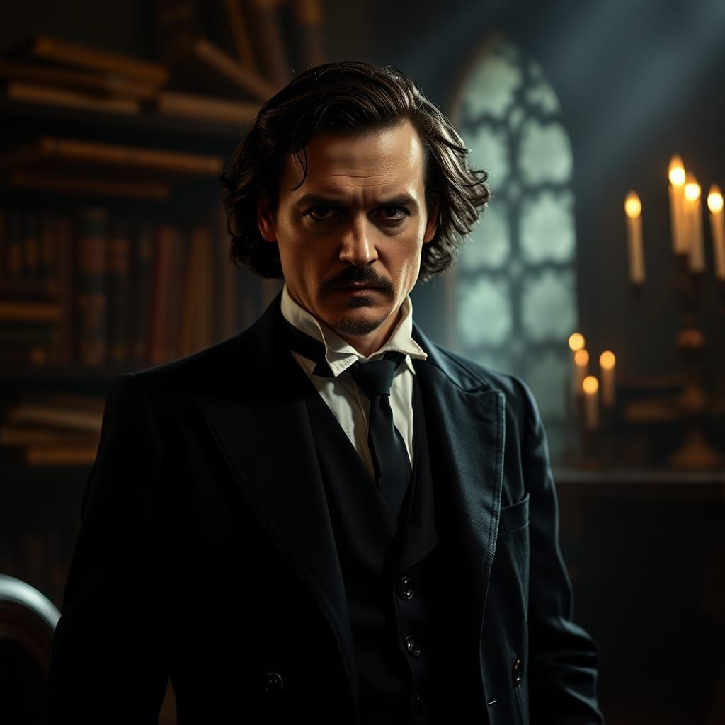 Johnny Depp as Edgar Allen Poe