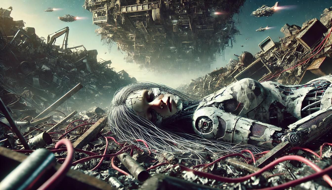 Alita: AI Generated Portrait of a Cyborg