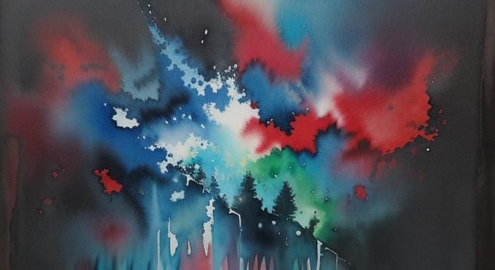 Abstract Watercolor Painting