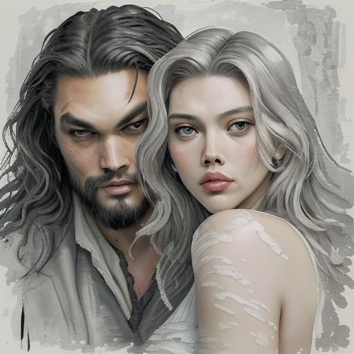 Ink Wash Portrait in Impressionist Style