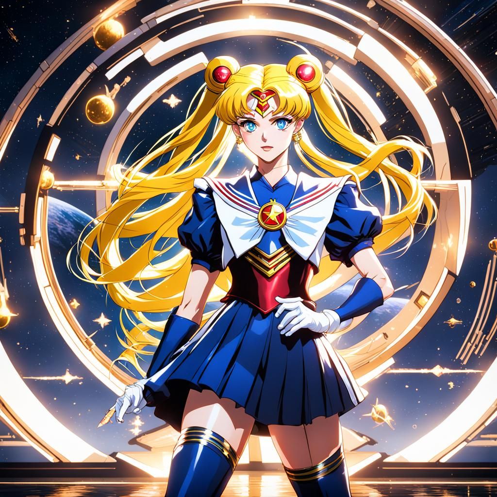 Sailor Moon wearing Starfleet uniform
