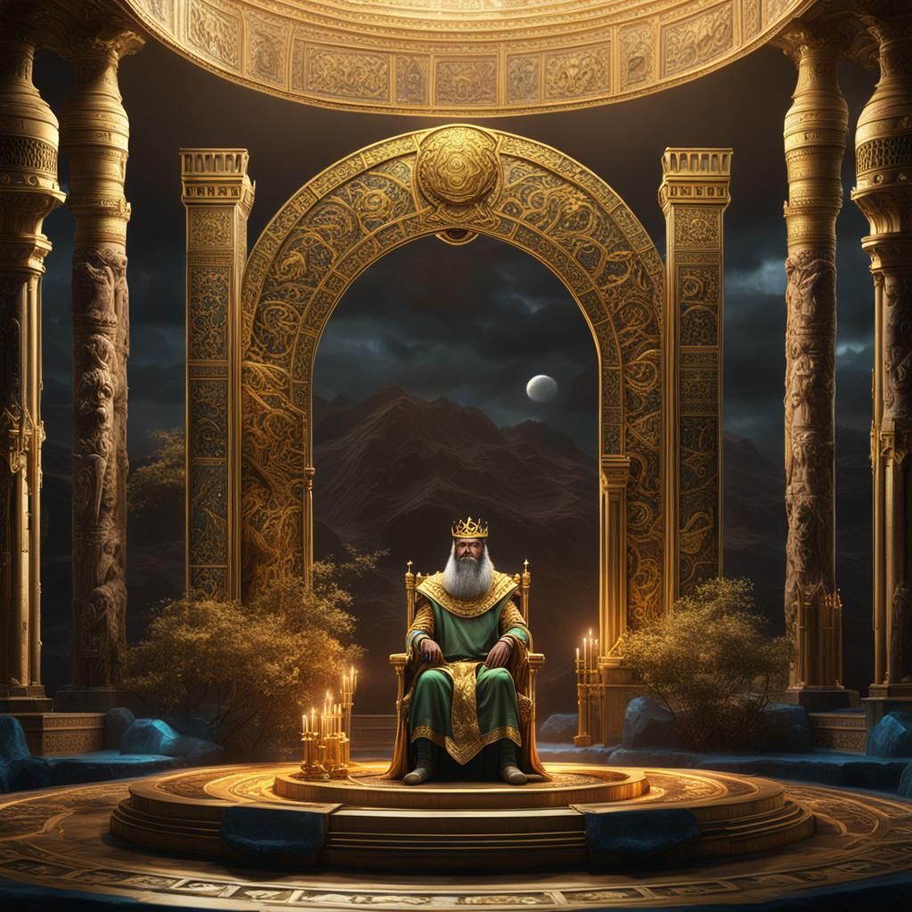 King Solomon and His Golden Ring in Detailed Matte Painting