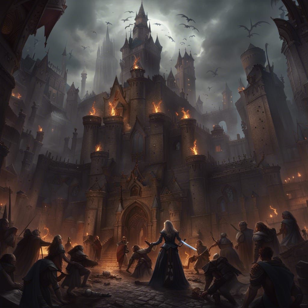 Princess Battles Demons: Dark Fantasy Concept Art