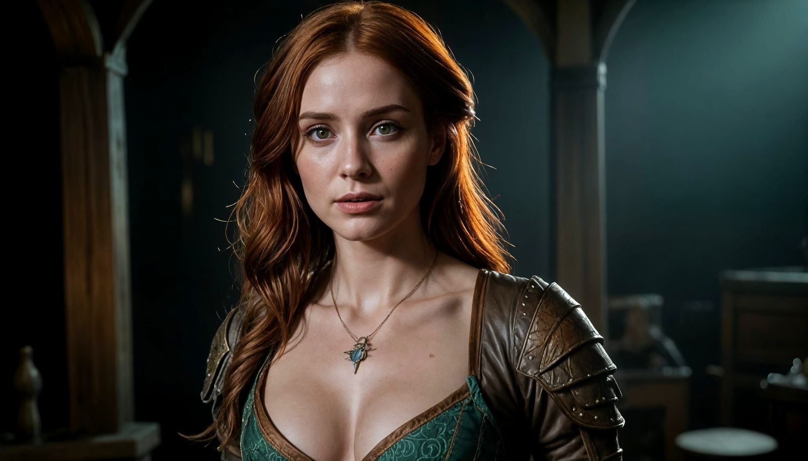 Karen Gillan as Triss Merigold: Realistic Witcher Portrait