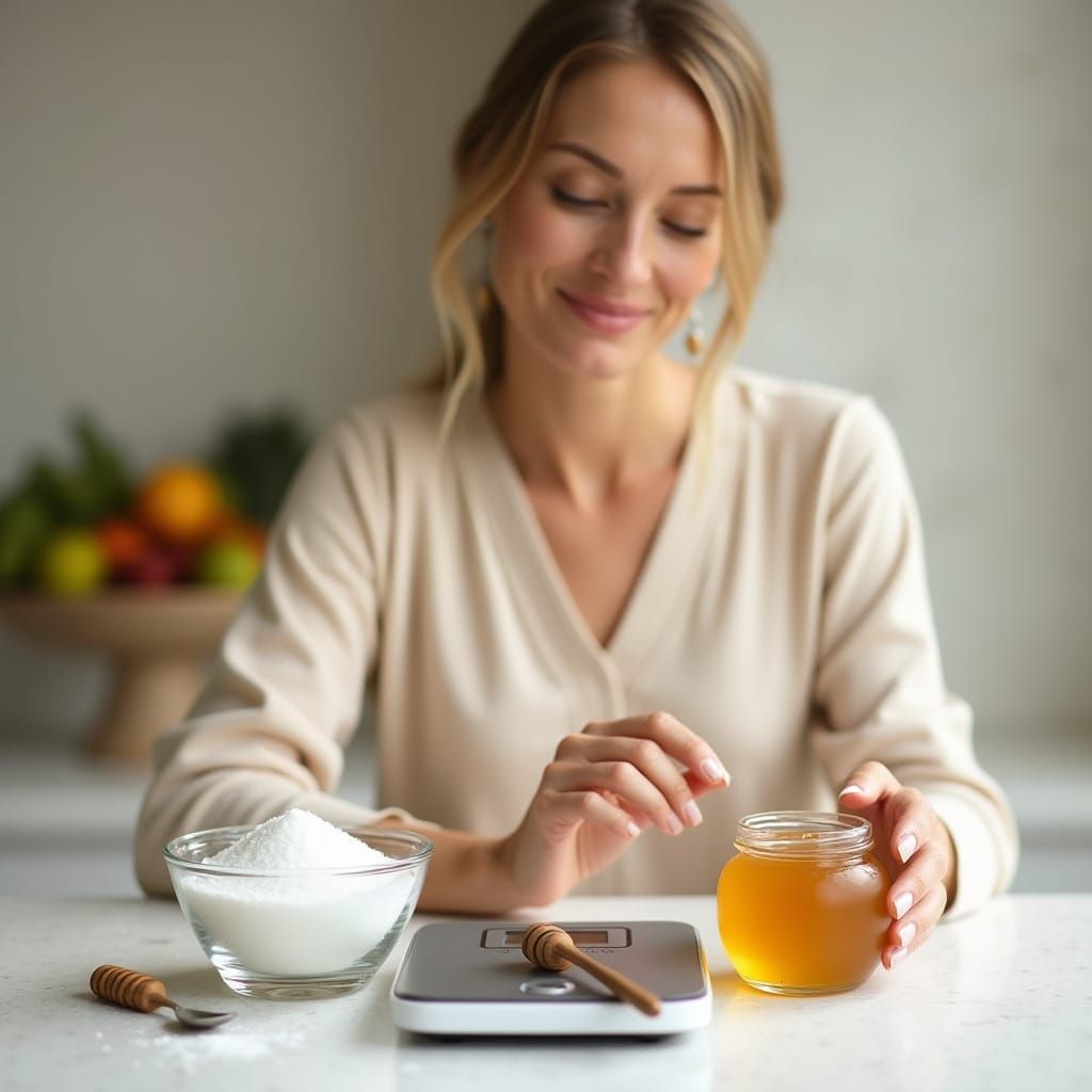 Warm Kitchen Scene with Honey and Sugar