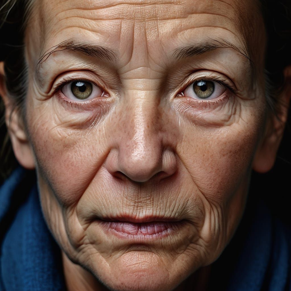 Surreal Close-Up Portrait of a Woman in Soft Focus