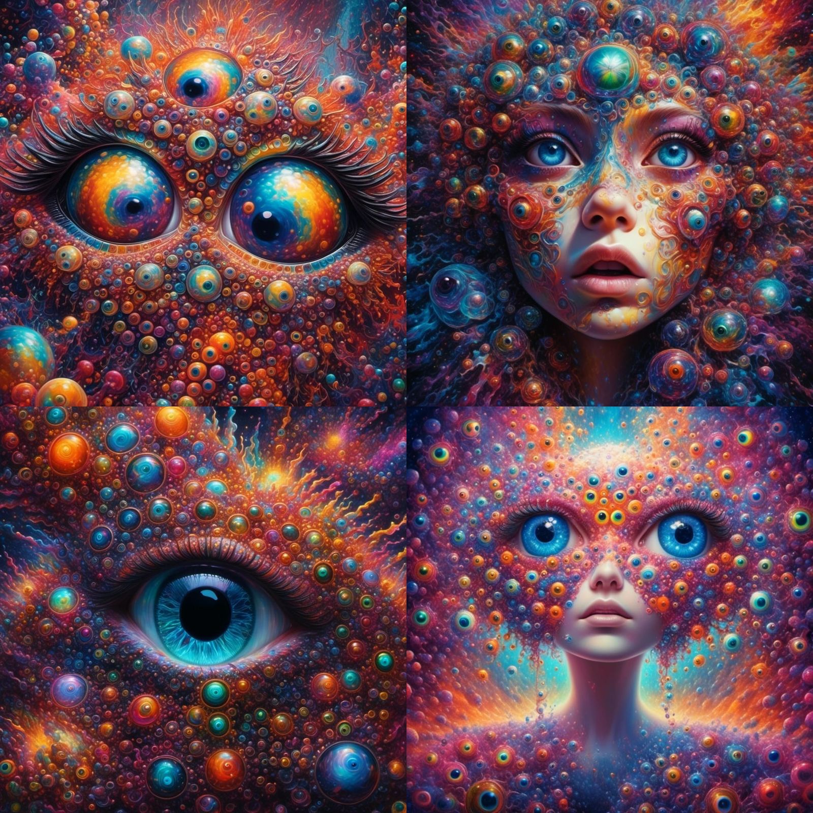 Iridescent Eyeball Spectacle: A Mesmerizing Illusion