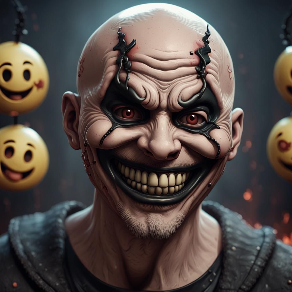 Sinister Masked Figure in Detailed Matte Painting