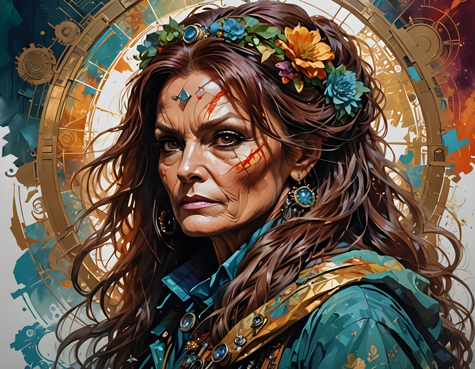 The Rani, Kate O'Mara, Delgado in Golden Composition