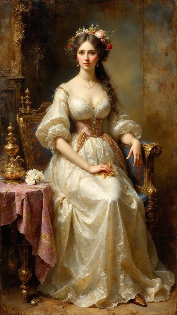 Argentinian Woman Portrait in Impressionistic Style