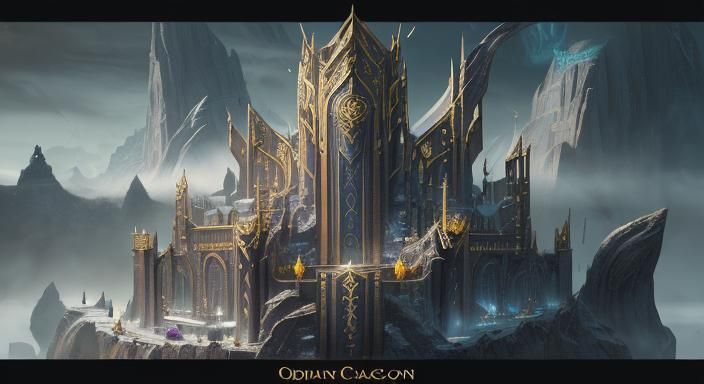 Asgard Gold City with Celtic Magic Library