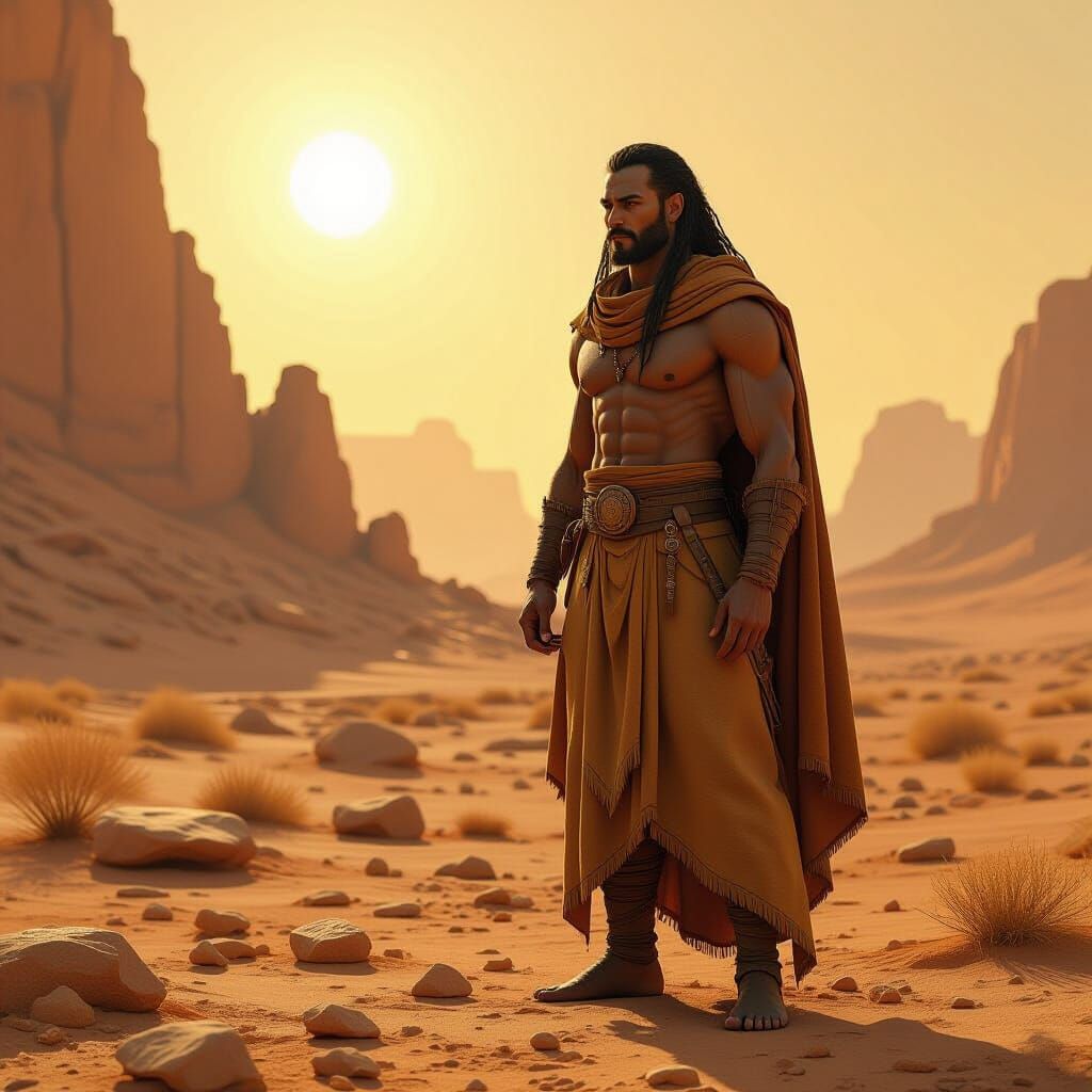 Awiykala in Rocky Landscape, Mystical Realism Style