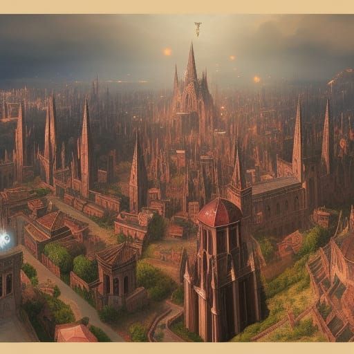 Epic fantasy medieval city