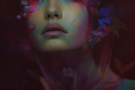 Luminous Woman Portrait in Hyperrealistic Style