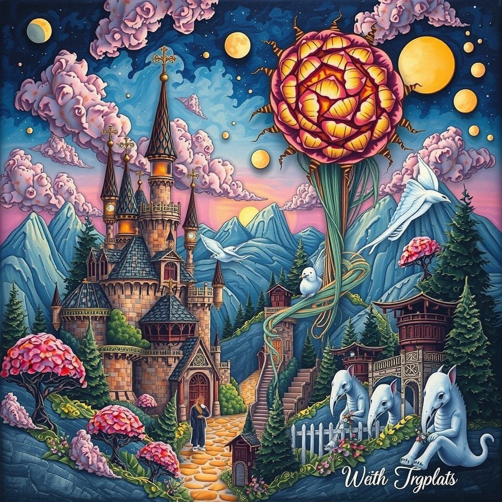 Baobab Tree of Life Pop-Up Book in Fern Gully Style