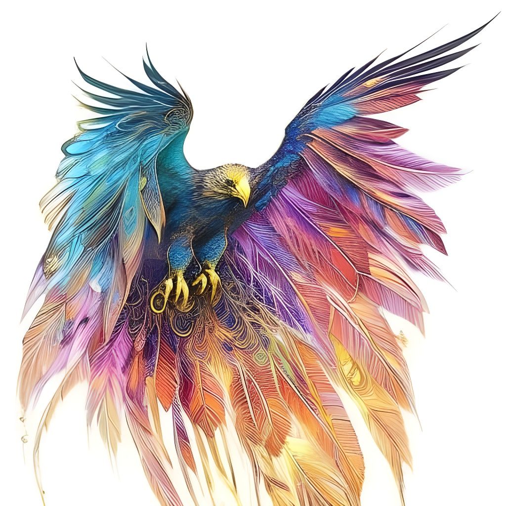 Golden Eagle with Intricate Organic Details