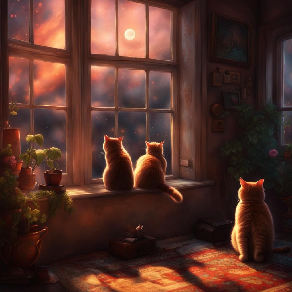 Moonlight Cats