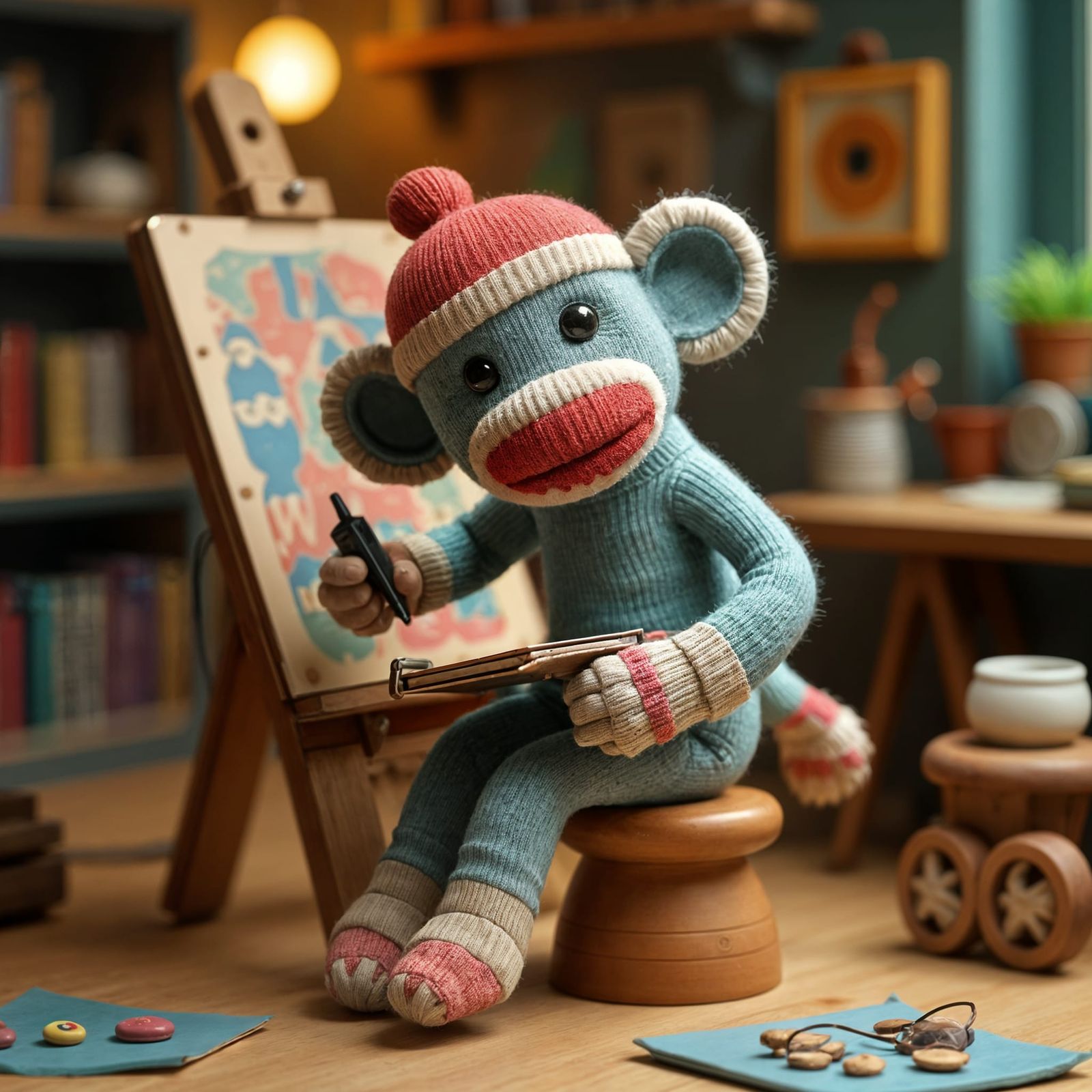 Sock Monkey Chronicles Figure in Retro Blister Pack Packagin...