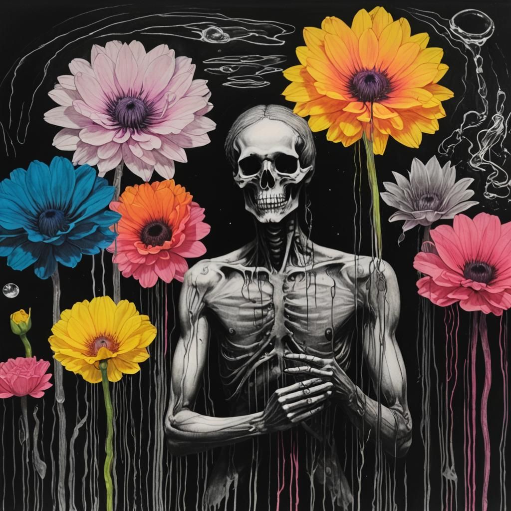 Kids Crayon drawing of the underworld  ,surreal (child's dra...