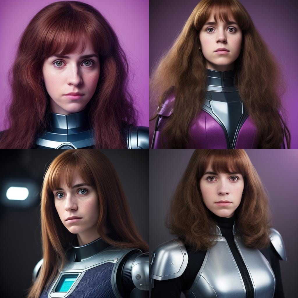 Hermione Granger as a Fembot in 80s Style