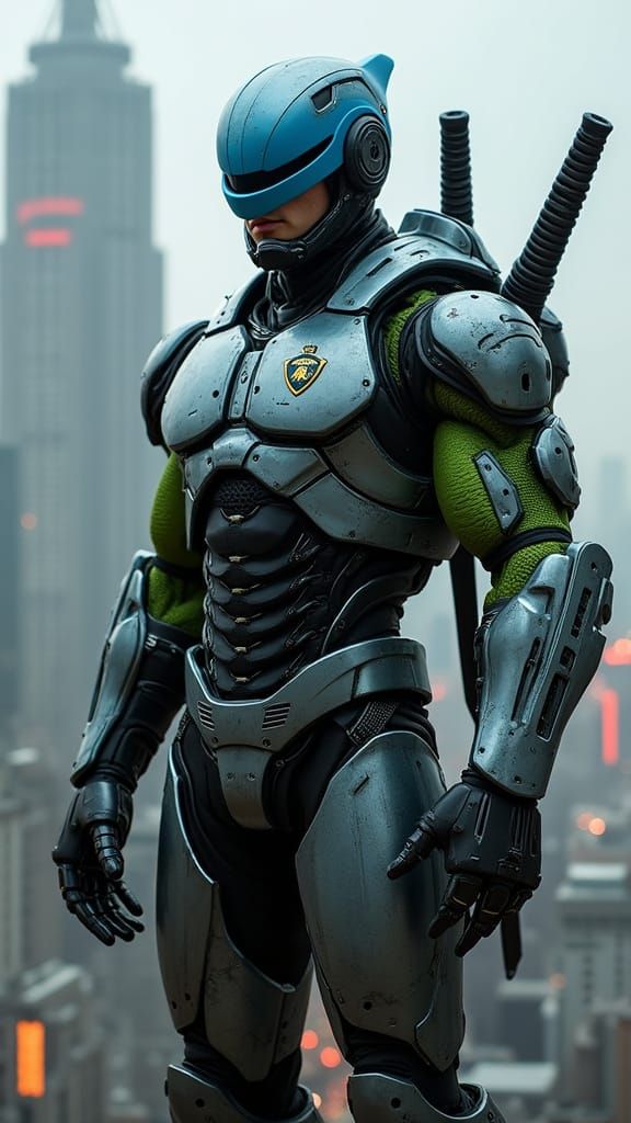 Cyberpunk Ninja Warrior Blends RoboCop and Leonardo