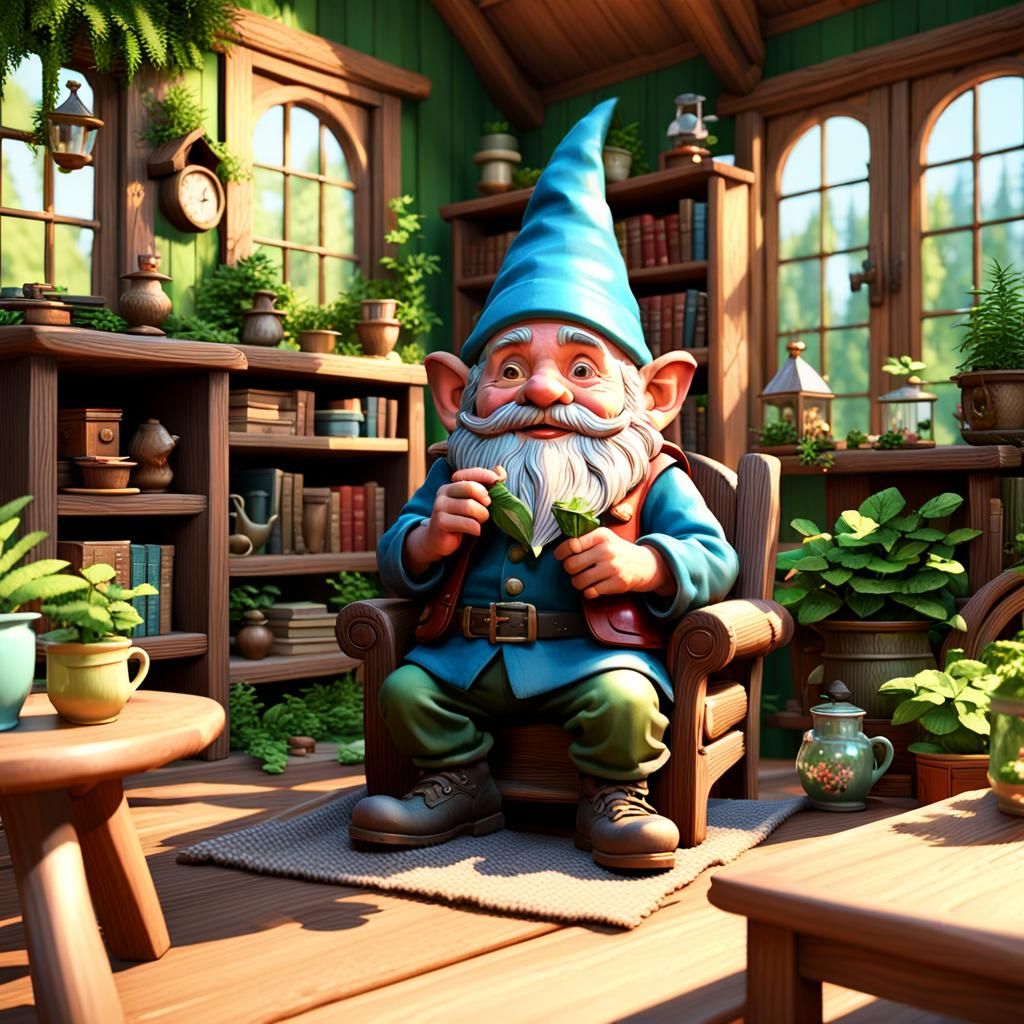 Gnome's Cozy Cottagecore Abode in 8k Render