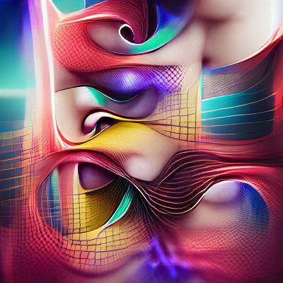 Abstract Digital Gridlock in Vibrant Colors