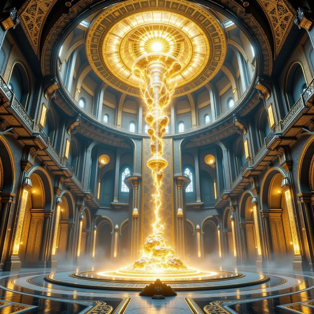 Valhalla: Odin's Majestic Warrior Hall in a Dramatic Style