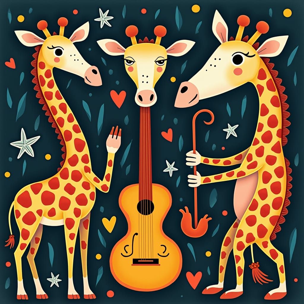 Giraffe Plays Jazz Music