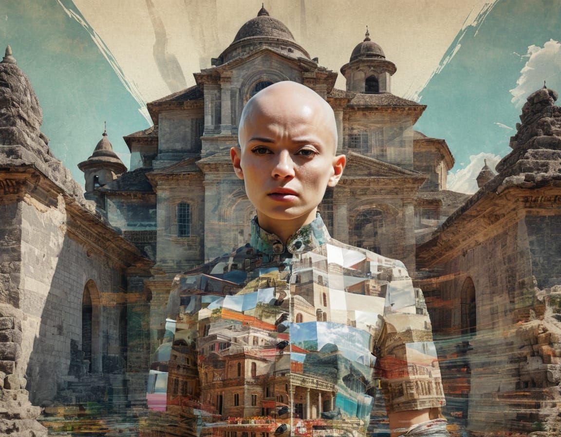 Crazed Multiple Exposure - Another Bald Singer in Nusa Penid...