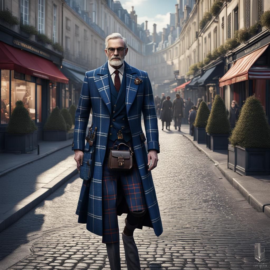 Scottish Style at French Fashion Week, Detailed Matte Painti...